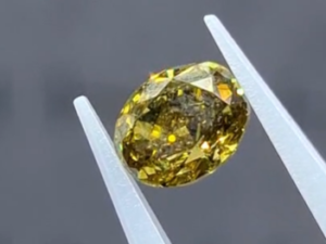 Natural Fancy Yellow Oval Brilliant Diamond 0.80 Carat