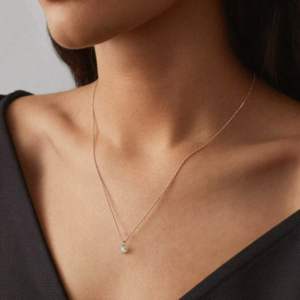 Classic Compass Set Round Lab Diamond Solitaire Necklace (1/4 ct. tw.)