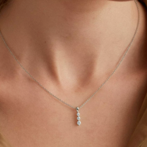 Three-Stone Lab Diamond Graduating Necklace (1 ct. tw.)