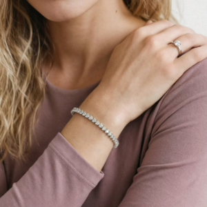 East-West Heart Lab Diamond Bracelet