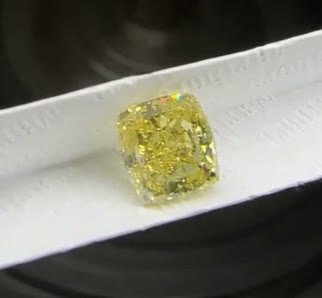 Natural fancy intense yellow diamond